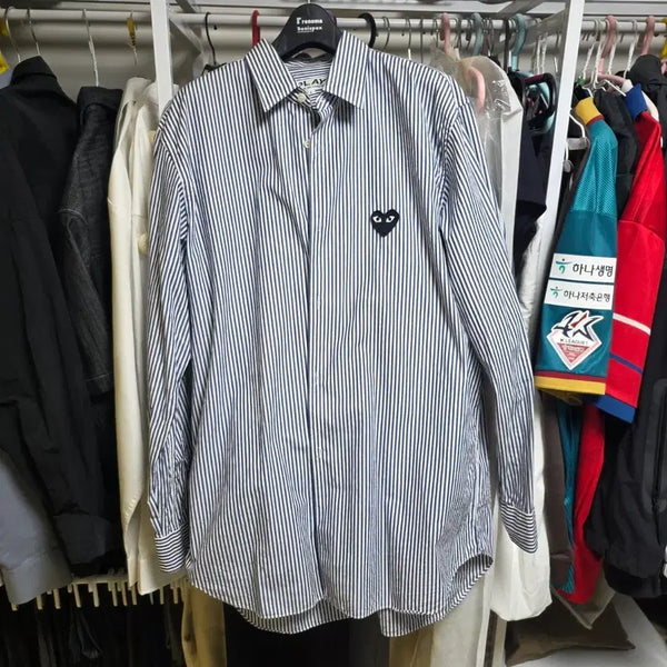 [BUNJANG] Comme des Garçons Play Stripe Shirt / 꼼데가르송 플레이 셔츠 스트라이프