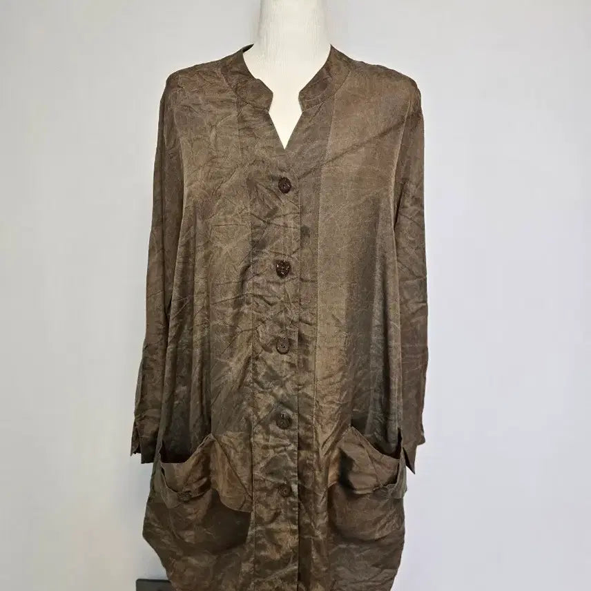 [BUNJANG] A(L) Rayon Long Jacket Blouse / A(L)인견 롱자켓겸 블라우스