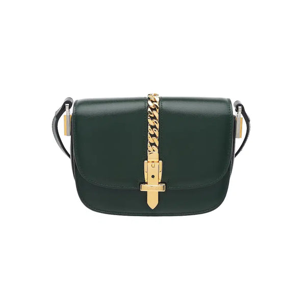 [BUNJANG] Gucci Sylvie 1969 Mini Leather Shoulder Bag Green / 구찌 실비 1969 가죽 숄더백 미니 그린