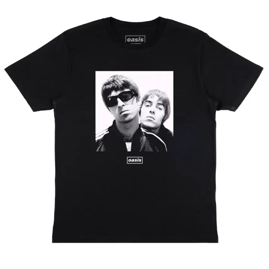 [BUNJANG] Oasis Liam & Noel Black T-Shirt / [L] 오아시스 (Oasis) 리암 & 노엘 블랙 티셔츠