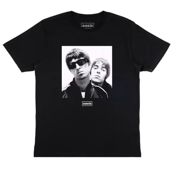 [BUNJANG] Oasis Liam & Noel Black T-Shirt / [L] 오아시스 (Oasis) 리암 & 노엘 블랙 티셔츠