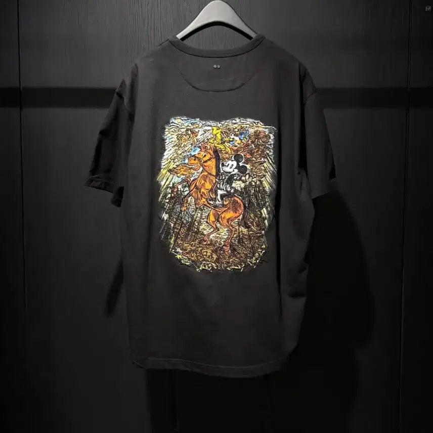 [BUNJANG] Songzio 26 SS Knight Mickey Embroidered T-Shirt Black Size 50 / 송지오 26 SS 나이트 미키 엠브로이드 티셔츠 블랙 50 새상품