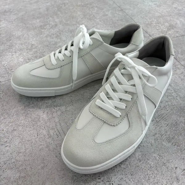 [BUNJANG] Firenze Atelier German Army Sneakers White Vegan Leather Suede Size 280 / [280] 세컨드아뜨리에 2600W [WHITE] 독일군 스니커즈 3번