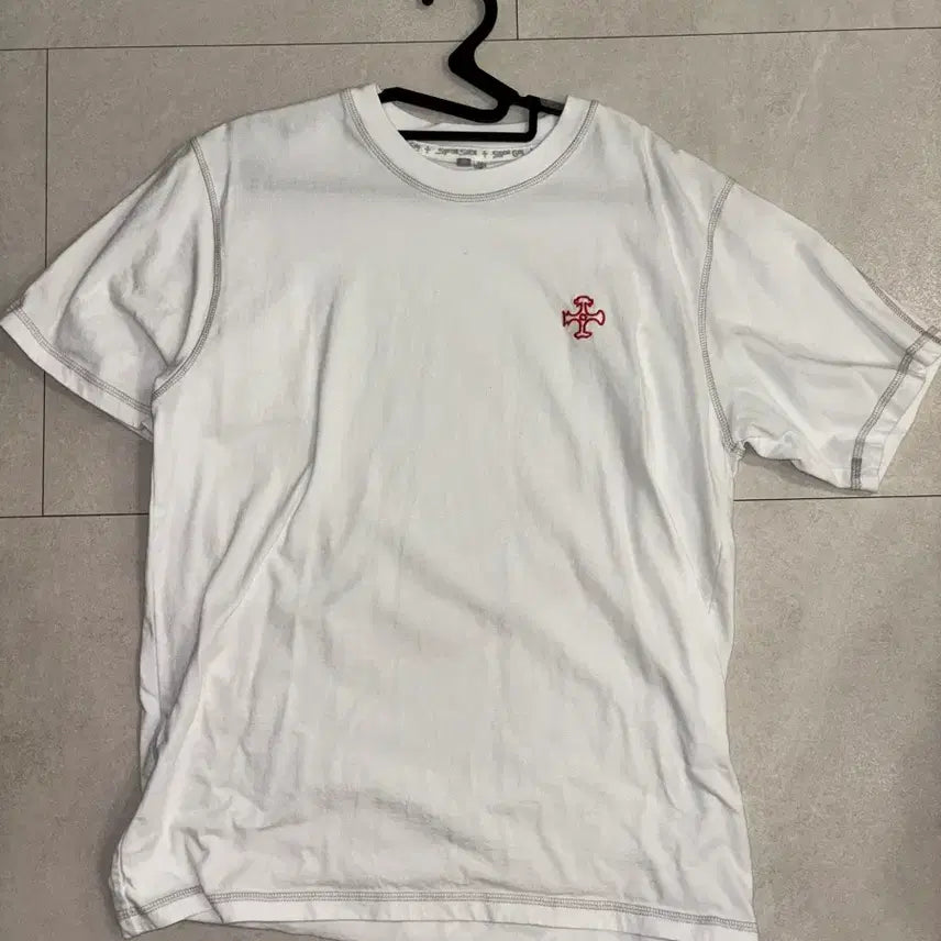 [BUNJANG] Silica Gel Band T-Shirt Short Sleeve MD Size 1 White / 실리카겔 밴드티 반팔 MD 1사이즈