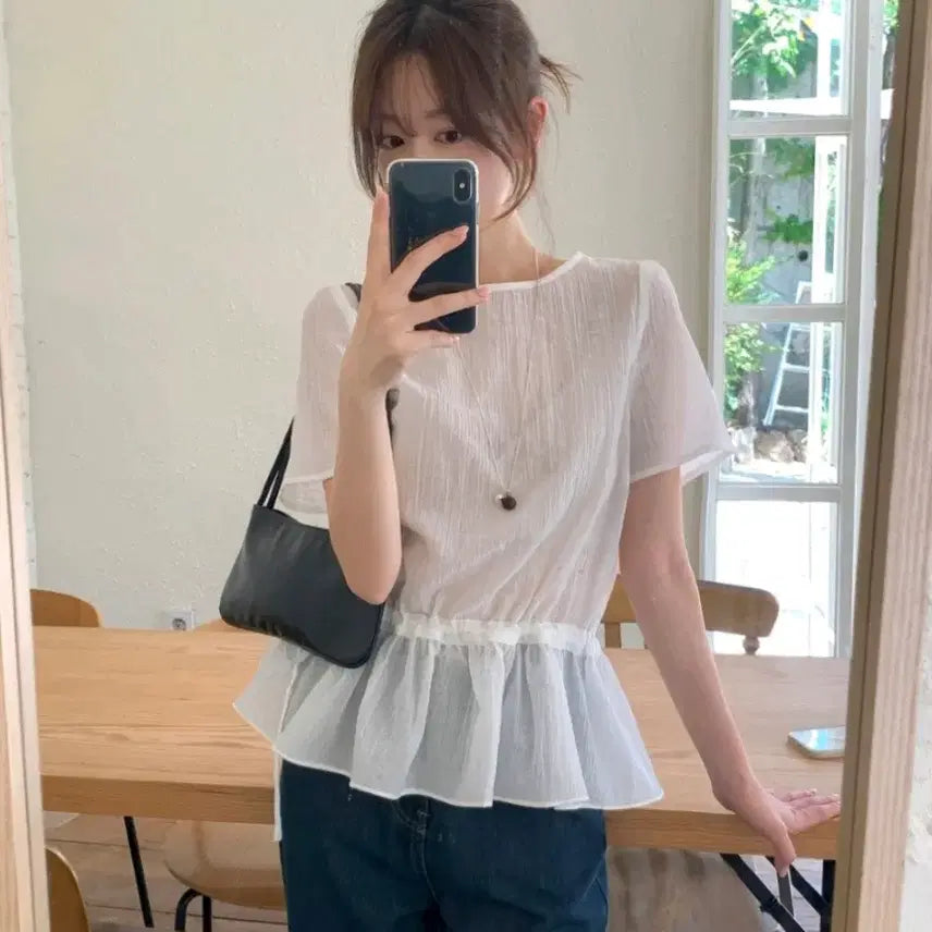 [BUNJANG] Real Coco Frilly Blouse / 새상품 리얼코코 프릴리 블라우스