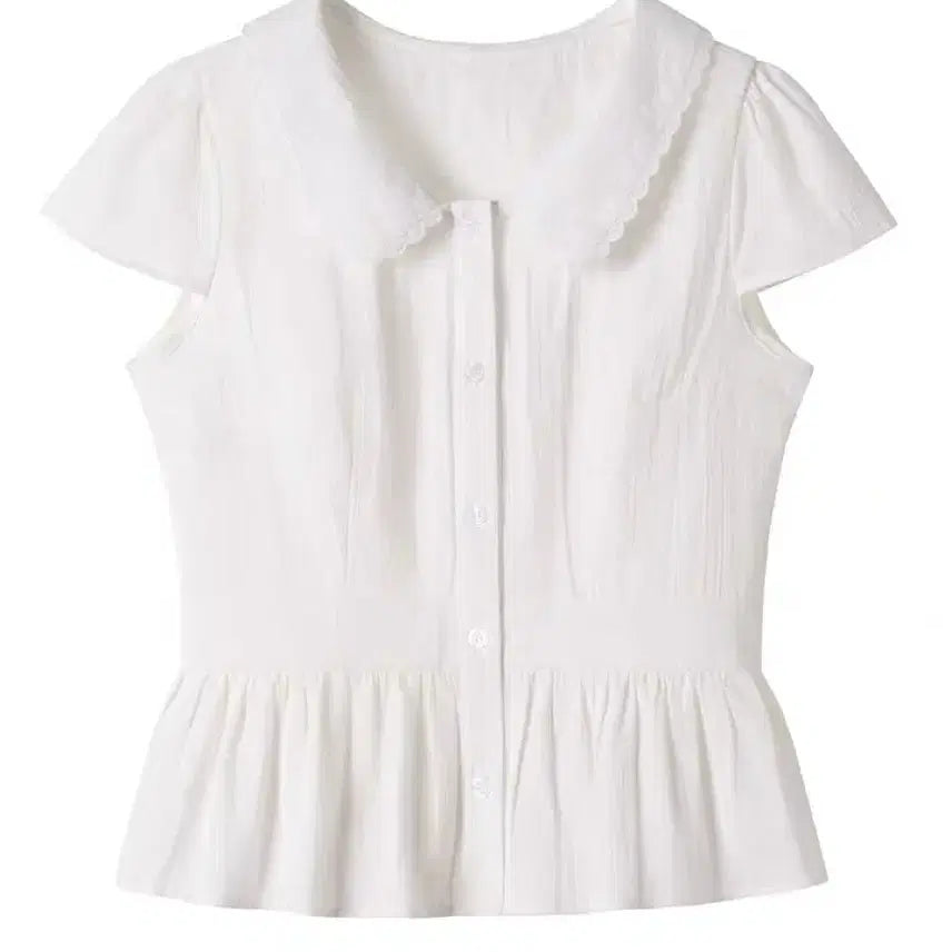 [BUNJANG] White Collar Blouse / 흰색 카라 블라우스