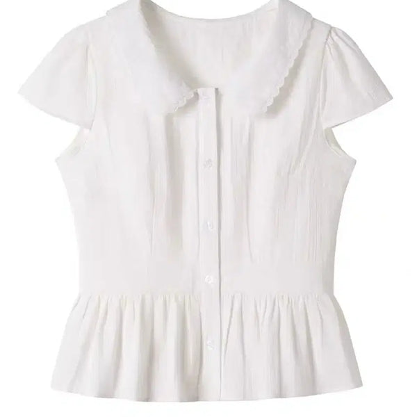 [BUNJANG] White Collar Blouse / 흰색 카라 블라우스
