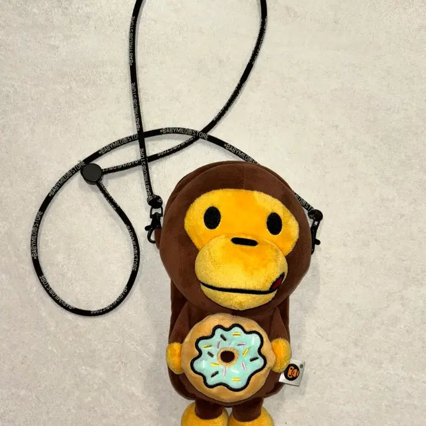 [BUNJANG] Baby Milo Donut Crossbody Bag / 베이비마일로 인형 가방 도넛 크로스백 모바일백