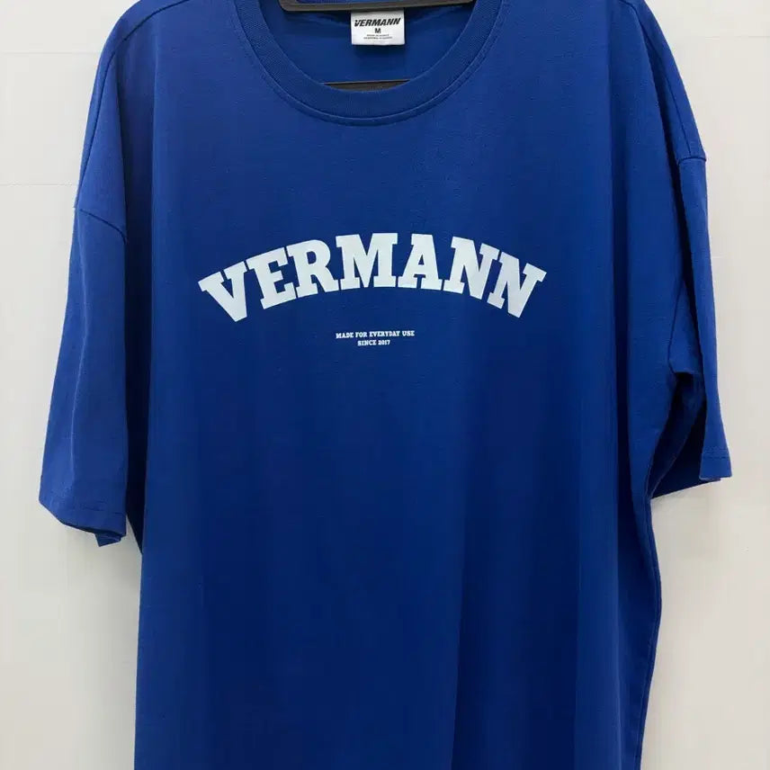 [BUNJANG] Bermann Apparel Oversized Short-Sleeve T-Shirt Blue / 베르만 어패럴 오버핏 반팔 티셔츠