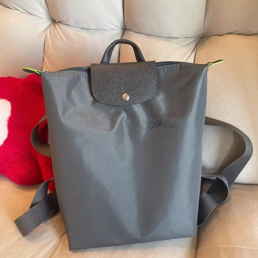 [BUNJANG] Longchamp Le Pliage Green Backpack Graphite / 당일배송) 롱샴 르 플리아쥬 그린  백팩 그래파이트