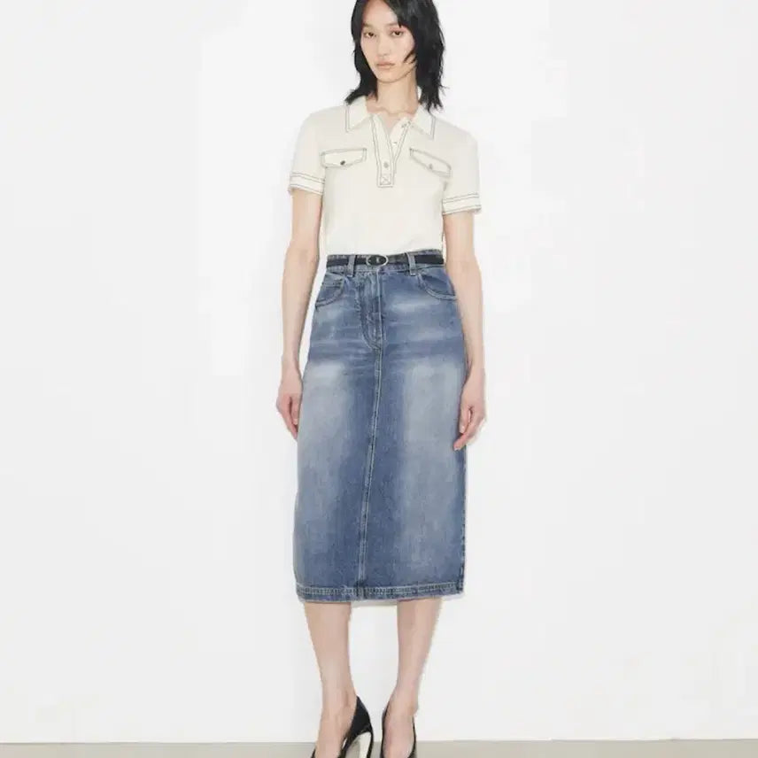 [BUNJANG] Tory Burch Denim Long Skirt / (새상품) 토리버치 데님 롱 스커트 청스커트