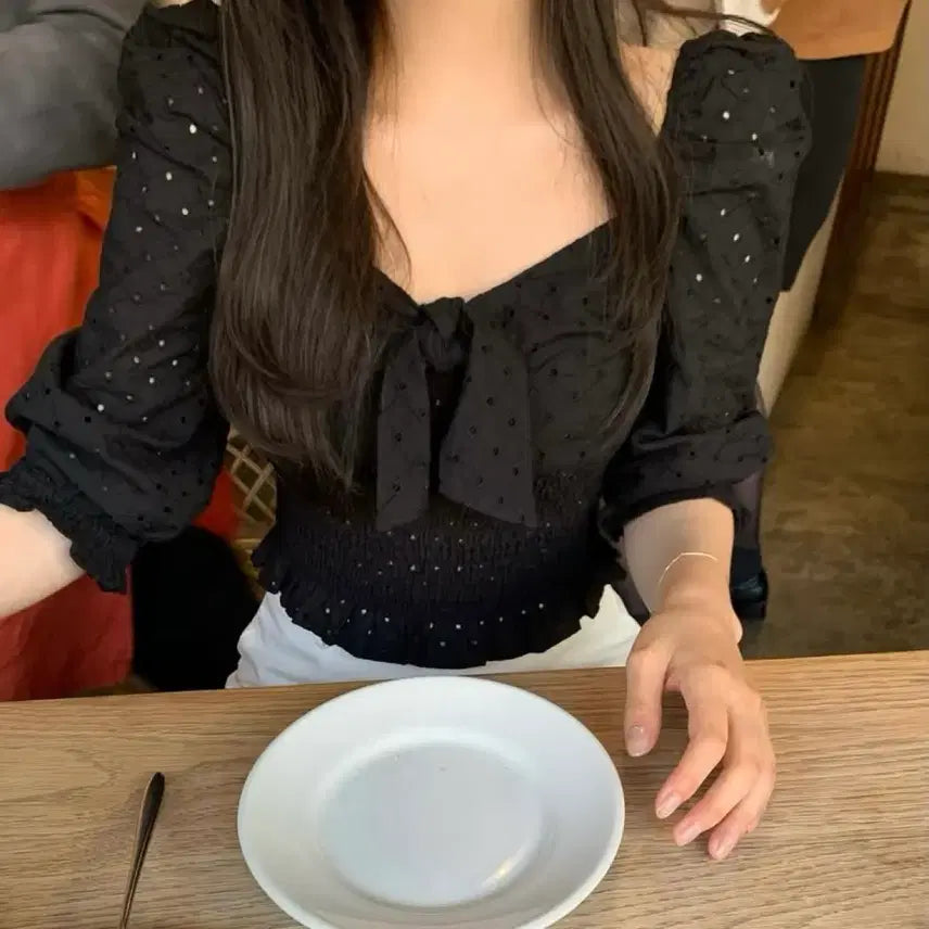 [BUNJANG] Berni Love Blouse Black / [새상품] 베르니 러브 블라우스 love blouse black