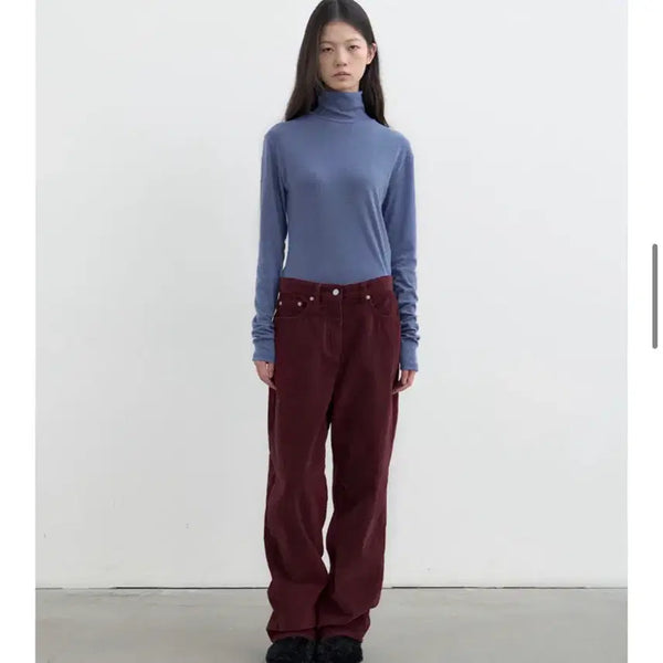[BUNJANG] FORER CLASSIC Corduroy Pants (Burgundy) / 포저 클래식 코듀로이 팬츠 (버건디)
