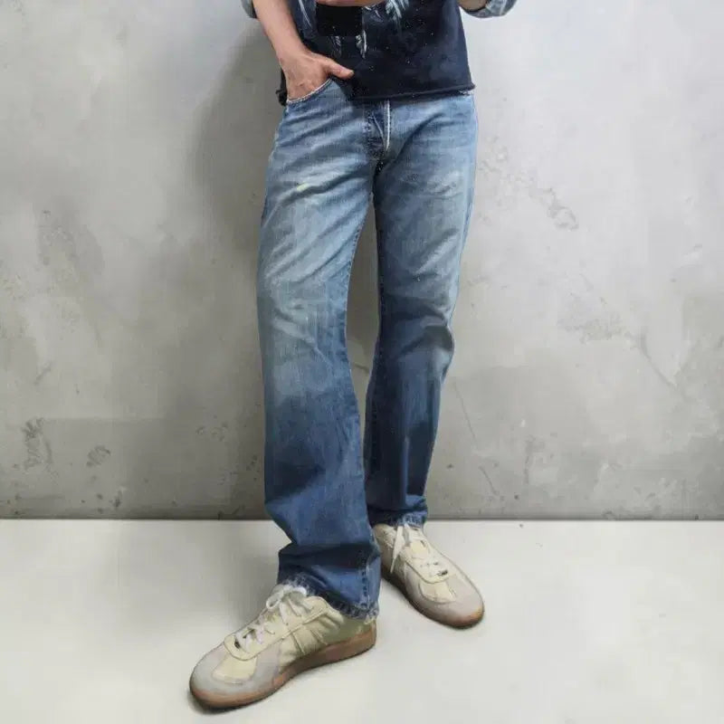 [BUNJANG] Levi's 501 Vintage Washed Denim Jeans (W34) / 빈티지 리바이스 501 청바지 데님팬츠 34