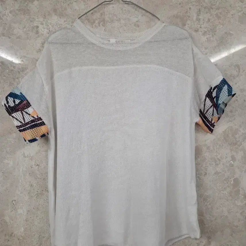 [BUNJANG] SJ.S.J Linen Color-Block Knit Top / sjsj 린넨 배색 니트 90(프리)