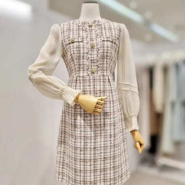 [BUNJANG] It MICHAA Round Neck Tweed Dress / 잇미샤 라운드넥 트위드 원피스