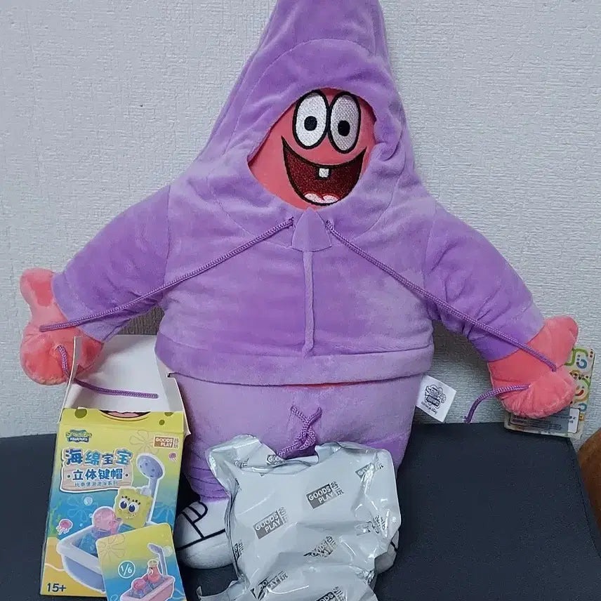 [BUNJANG] SpongeBob Patrick Star Plush Doll & Keycap Set / 뚱이인형  & 뚱이키캡
