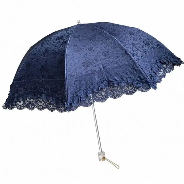 [BUNJANG] Metrociti Lace Trim UV Protection Parasol Navy / 메트로시티 (새상품) 레이스 장식 uv차단 네이비 양산 우산