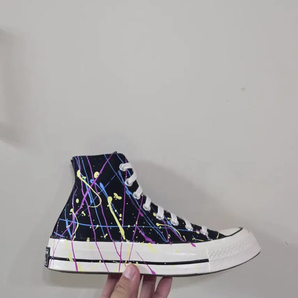 [BUNJANG] Converse Chuck 70 High Top Paint Splatter Black / [250] 컨버스 척70 하이 페인트스플래터 블랙ㅡ단종매물,최저가