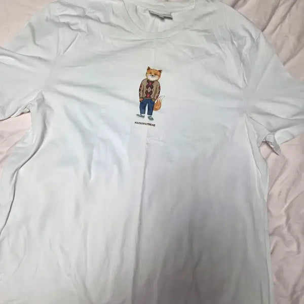 [BUNJANG] Maison Kitsuné White Short Sleeve T-Shirt / 메종 키츠네 반팔티