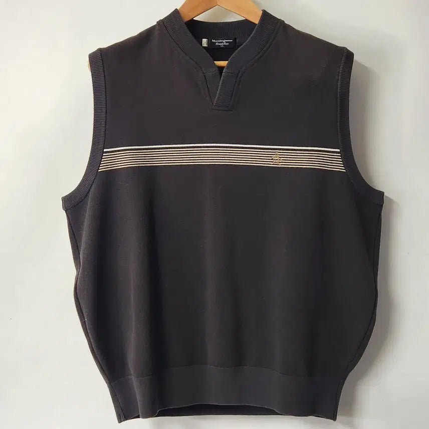 [BUNJANG] Munsingwear Grand Slam Knit Vest Charcoal Brown 105 / 먼싱웨어 그랜드슬램 니트 조끼 베스트 차콜 브라운 105
