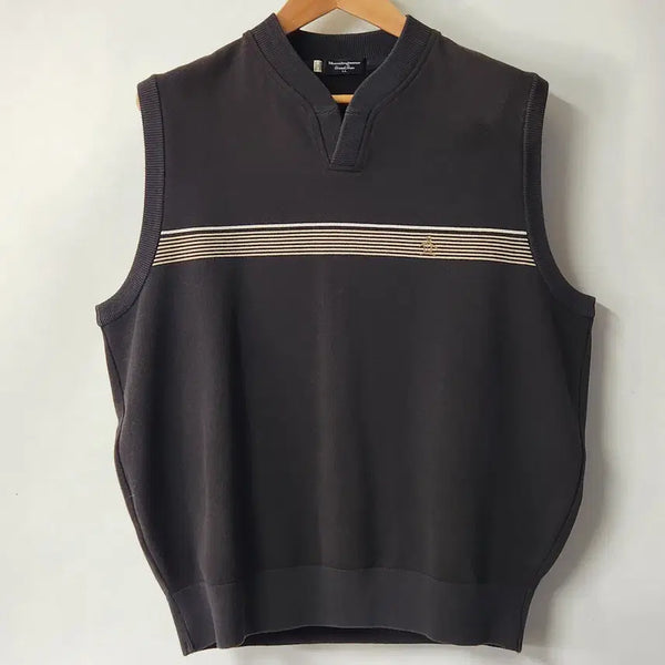 [BUNJANG] Munsingwear Grand Slam Knit Vest Charcoal Brown 105 / 먼싱웨어 그랜드슬램 니트 조끼 베스트 차콜 브라운 105