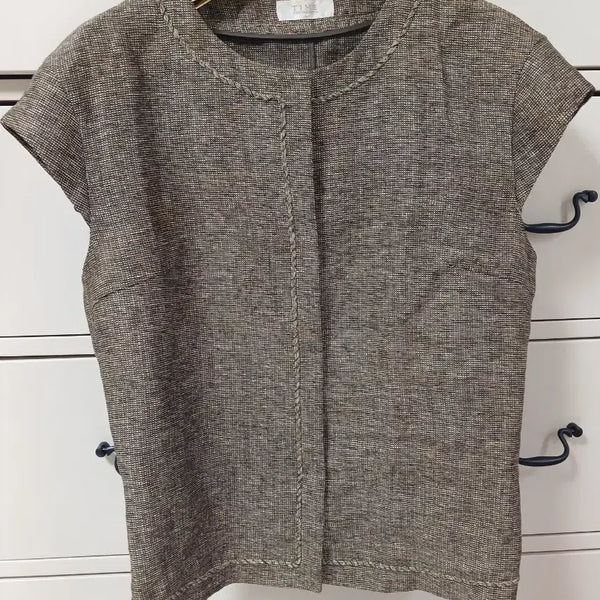[BUNJANG] Time Femme Linen Cap Sleeve Top / 타임 여성 린넨 캡소매
