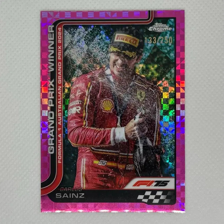 [BUNJANG] 2025 Topps Chrome Carlos Sainz Limited Edition Card #133/250 / 2025 탑스 크롬 F1 카를로스 사인츠 250 한정 카드