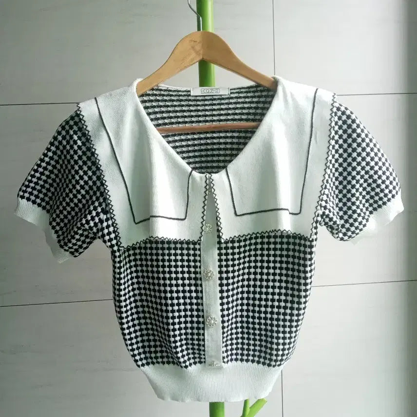 [BUNJANG] Egoist Sailor Collar Short Sleeve Knit / 에고이스트 반팔 니트 세일러 카라