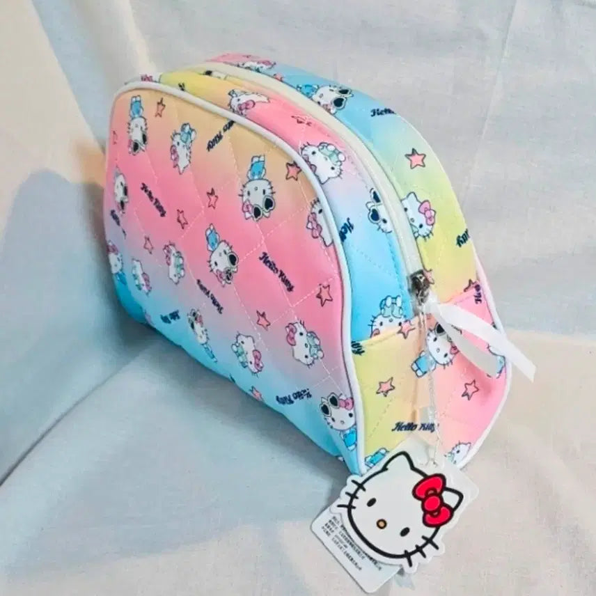 [BUNJANG] Hello Kitty Pattern Quilting Pouch / [택 붙착 신상품]헬로키티 패턴 퀼팅  파우치
