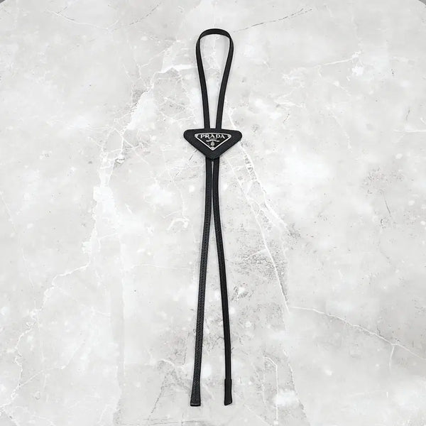 [BUNJANG] Prada Saffiano Leather Bolo Tie Black 2IC027 / 프라다 사피아노 레더 볼로 타이 블랙 2IC027