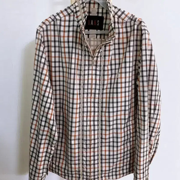 [BUNJANG] Daks Men's Nova Check Windbreaker Jacket (Size 100) / 몽빈티지(100)닥스남자노바체크바람막이자켓