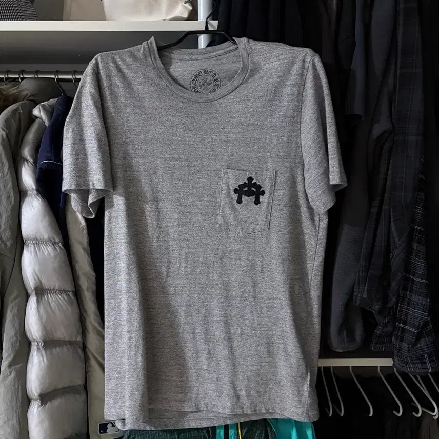 [BUNJANG] Chrome Hearts Leather Patch Short Sleeve T-Shirt / [M] 크롬하츠 레더패치 반팔