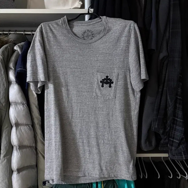 [BUNJANG] Chrome Hearts Leather Patch Short Sleeve T-Shirt / [M] 크롬하츠 레더패치 반팔