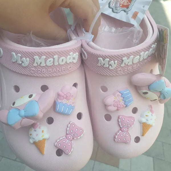 [BUNJANG] My Melody Jibbitz Sandals Slippers / 230 산리오 마이멜로디 지비츠 샌들 슬리퍼