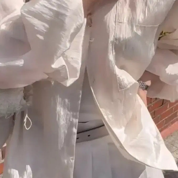 [BUNJANG] Ribbonbit Maze Pocket Blouse Ivory / Ribbonbit 리본빛 - Maze Pocket Blouse ivory