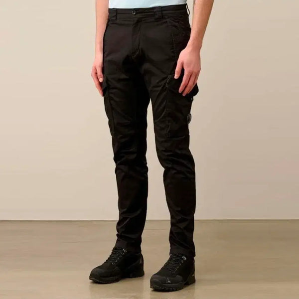[BUNJANG] CP Company Black Satin Stretch Cargo Pants / CP컴퍼니 새틴 스트레치 블랙 카고 팬츠 48사아즈