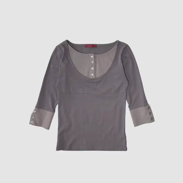 [BUNJANG] In N Yang In Harmony Layered Top Taupe / 인앤양인하모니 레이어드탑 토우프