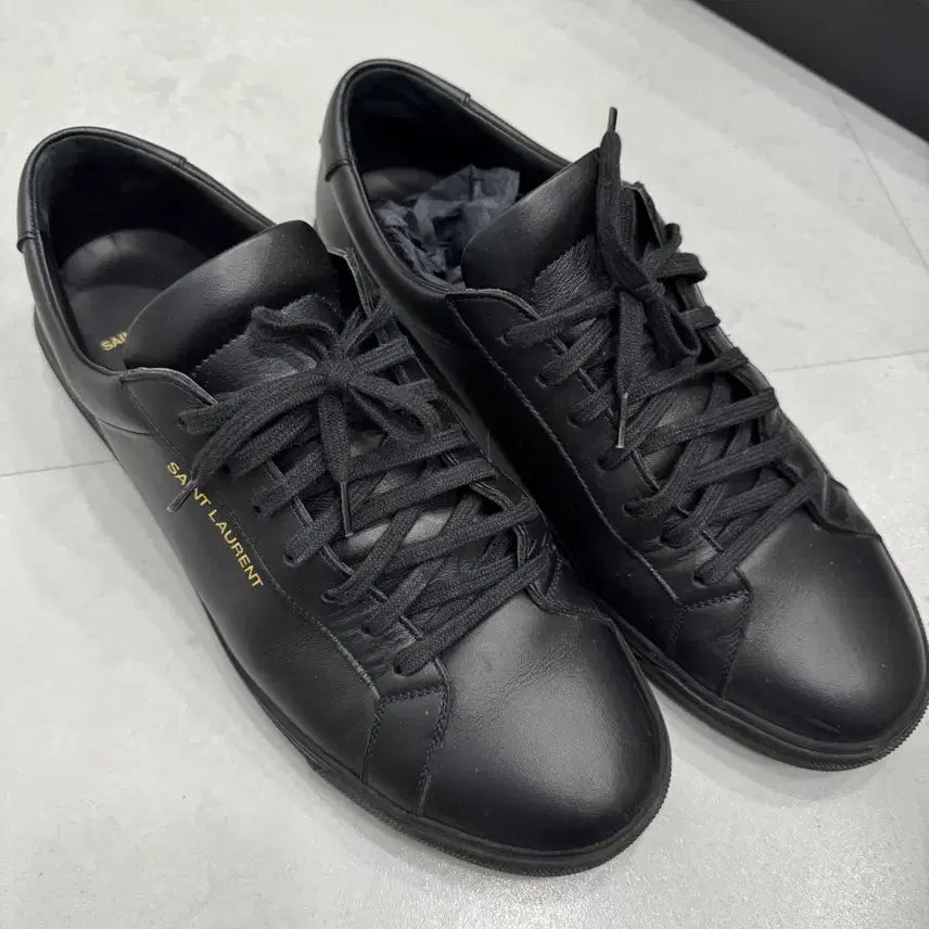 [BUNJANG] Saint Laurent Men's Black Sneakers / 생로랑 남자 블랙 스니커즈 275