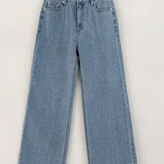 [BUNJANG] Like U Light Wash Striped Wide Denim Pants / 미사용)라이크유 연청 스트라이프 와이드 데님