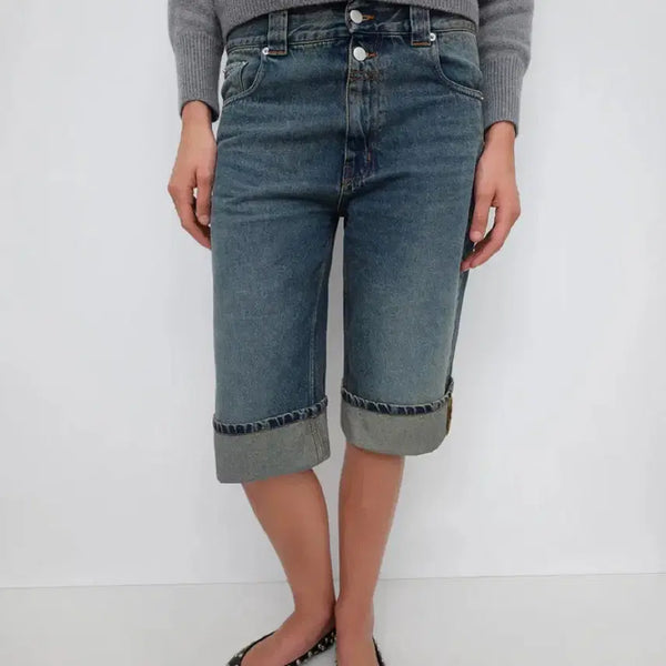 [BUNJANG] Gimaguas Capri Denim Baggy Shorts Size 34 / gimaguas 기마구아스 카프리 데님 배기 쇼츠 34사이즈