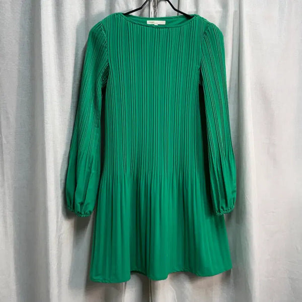 [BUNJANG] Maje Green Pleated Long Sleeve Dress Size 66 / 66 마쥬 플리츠 긴팔 원피스 그린