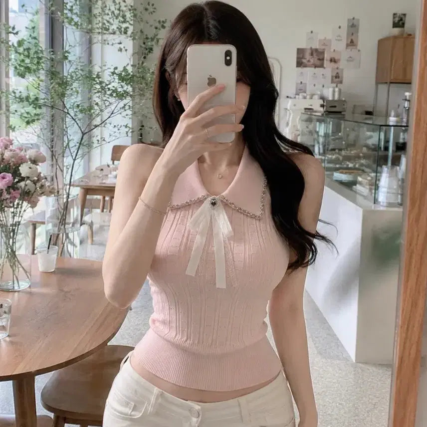 [BUNJANG] High Quality Jewel Ivy Knit Top / 수입의류 고퀄리티 쥬얼 아이비 니트