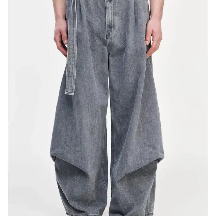 [BUNJANG] Songzio Bias Drape Denim Pants Size 82 / [82] 송지오 바이어스 드레이프 데님 팬츠