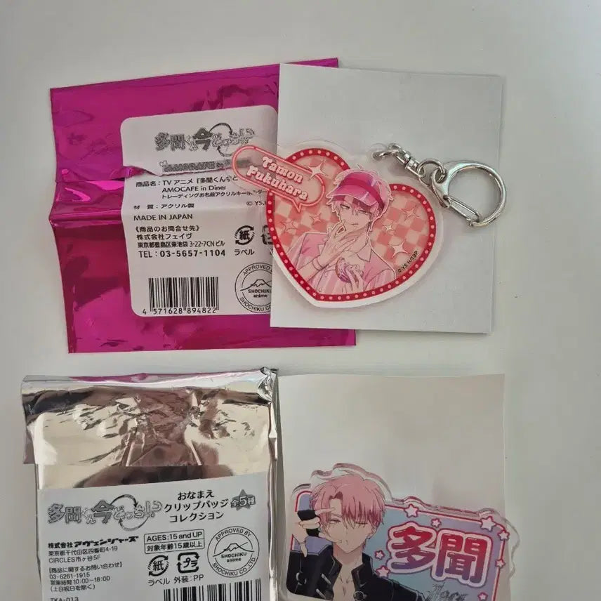 [BUNJANG] Tamon-kun Name Clip & Keyring Bundle Set / 타몬군 지금 어느쪽?! 타몬군 이름 클립, 키링 일괄 판매