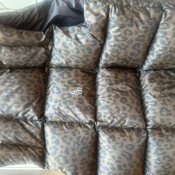 [BUNJANG] Fetch Sunday Leopard Padded Vest / Fetch 페치선데이 레오파드 조끼패딩