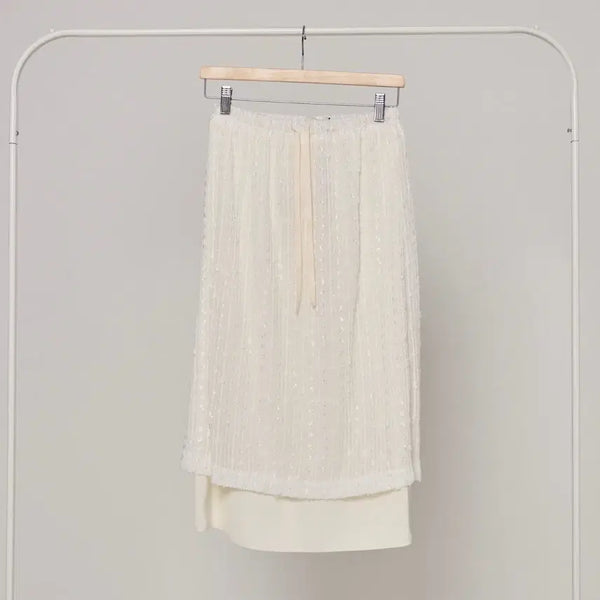 [BUNJANG] AMONG Floral H-Line Skirt Ivory S / (새상품) 어몽 플로랄 H라인 스커트 S 아이보리