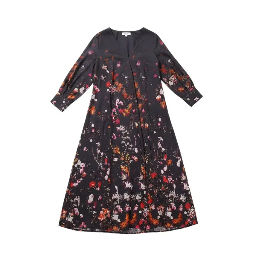 [BUNJANG] COS Floral V-Neck Long Dress Size 38 / 여성 38사이즈/ 코스 플로럴 브이넥 롱 원피스