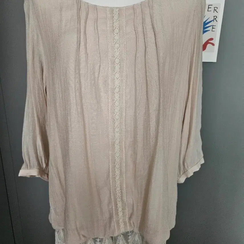 [BUNJANG] Vintage Pink Beige Blouse / 빈티지 핑크베이지 블라우스
