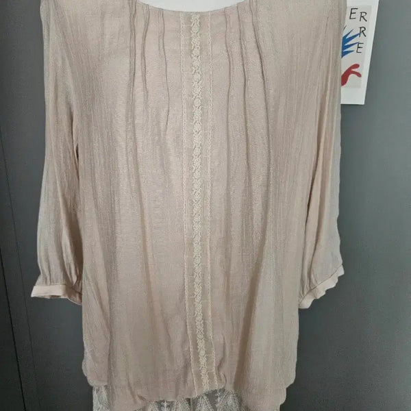 [BUNJANG] Vintage Pink Beige Blouse / 빈티지 핑크베이지 블라우스